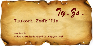 Tyukodi Zsófia névjegykártya