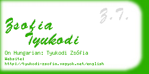 zsofia tyukodi business card